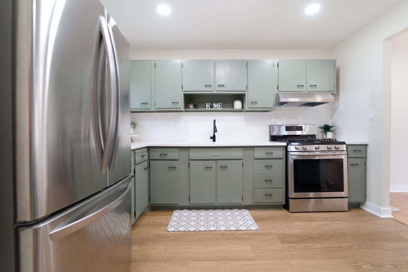 Griffith full home renovation kitchen range and sink wall