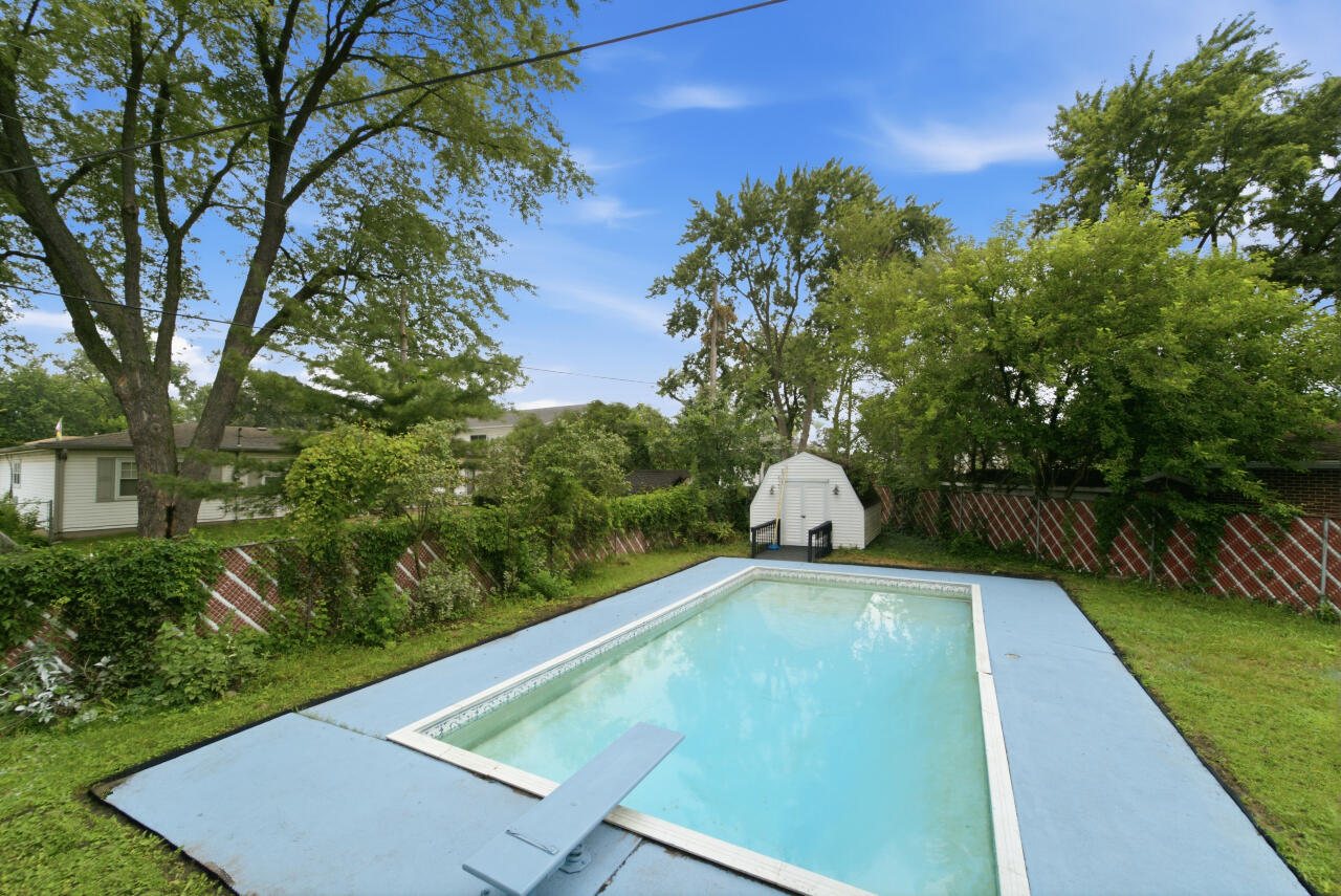 After: Griffith backyard with pool and shed