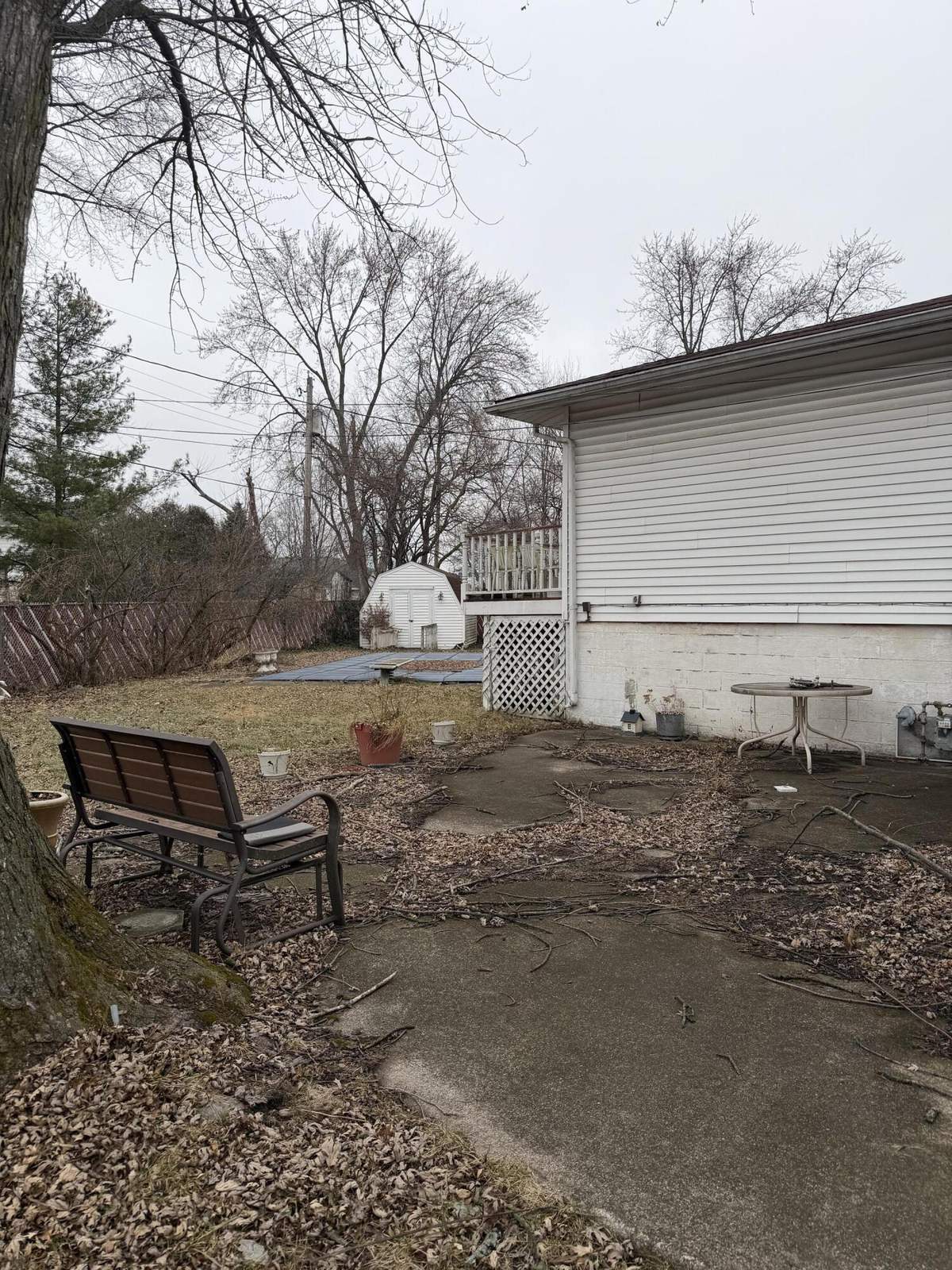 Before: Griffith backyard side patio